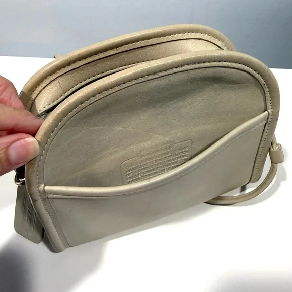 Coach Abbie Vintage 90’s Crossbody Leather Bone off white - Picture 10 of 12